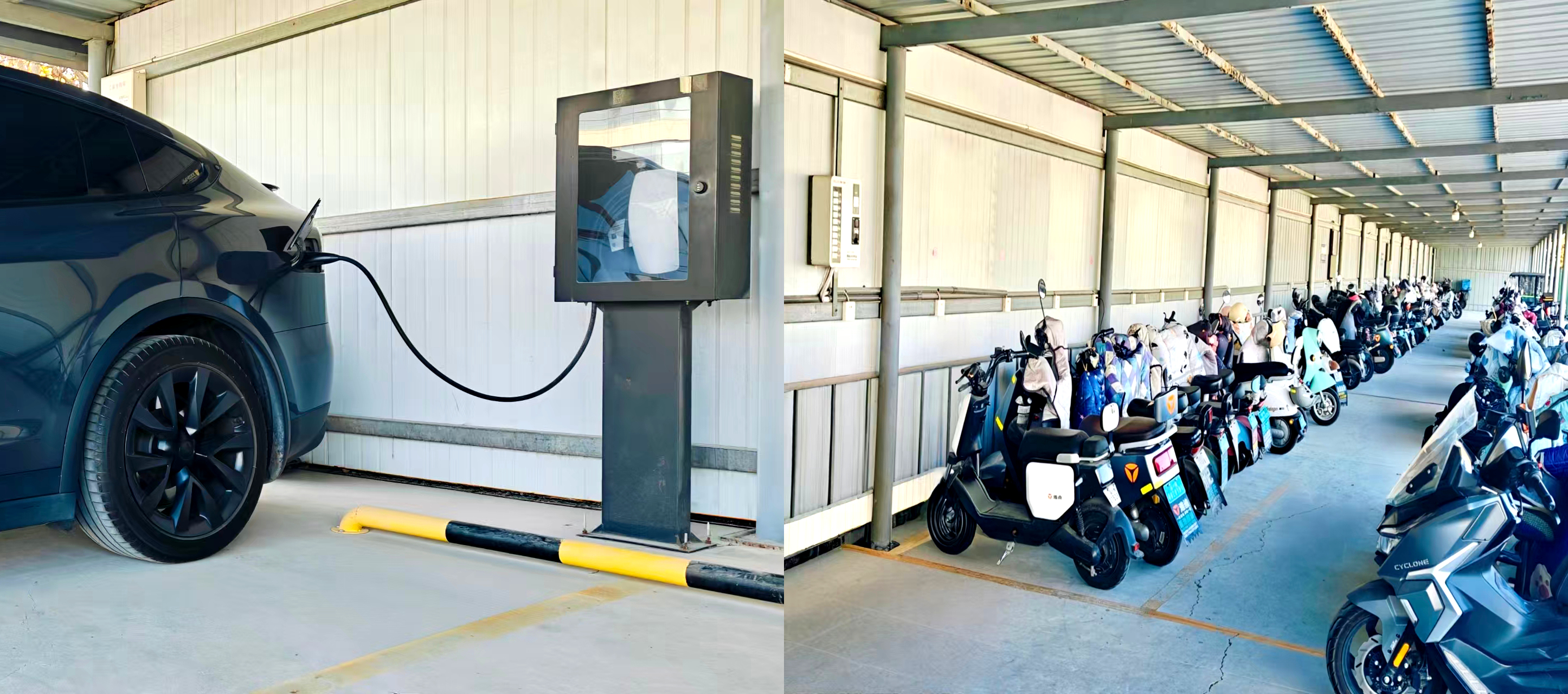 Charging stations for electric vehicles and electric bicycles